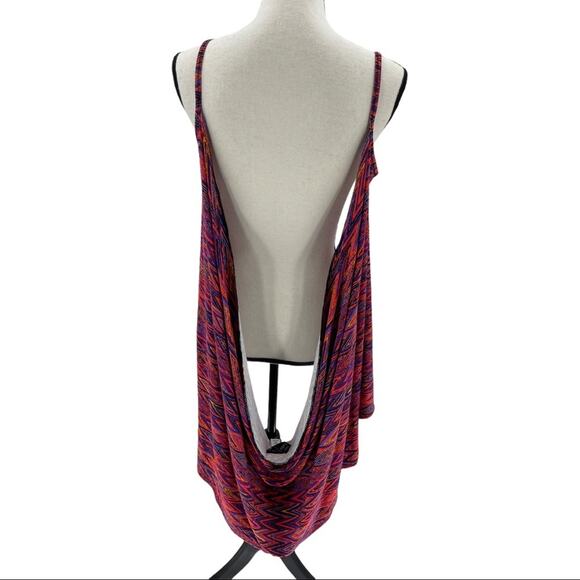 Moda International Women's Colorful Printed Swim Coverup Size Medium M - Picture 6 of 8